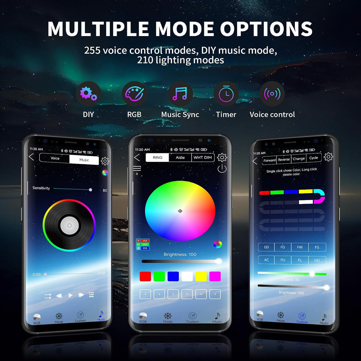 Magic Color Éclairage d'Ambiance LED Intérieur Voiture RGB et Fibre Optique - إضاءة داخلية للسيارة مع ألياف ضوئية