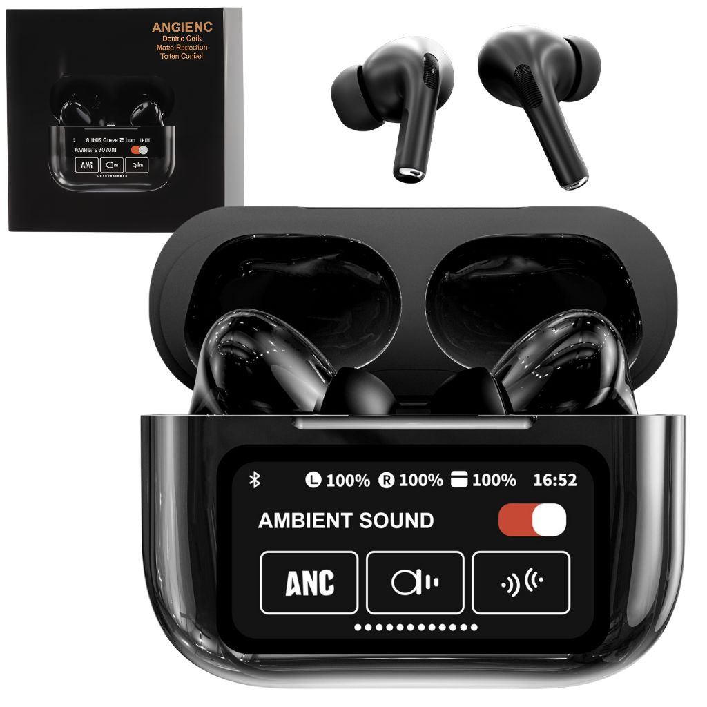 Écouteurs AIRBUDS avec Réduction de Bruit ANC/ENC – سماعات بعزل الصوت الخارجي تنزوت