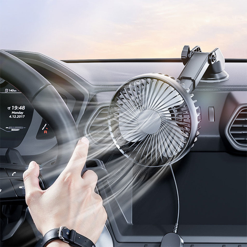 Ventilateur de Voiture Portable avec Fixation Par Ventouse – مروحة سيارة