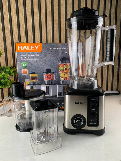 Blender Mixeur Electrique 3 En 1 Avec Mini Hachoir Et Moulin HALEY HY-2714 – خلاط كهربائي 3 في 1 مع مفرمة ومطحنة