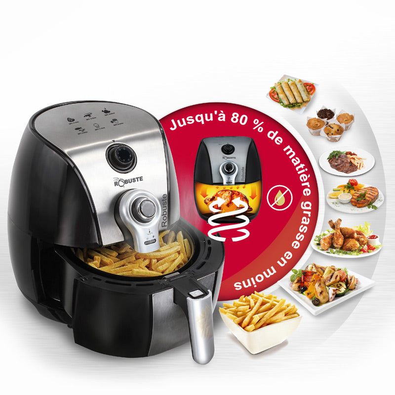 Robuste Friteuse Électrique Sans Huile - Air Fryer - 3.2 Litres - 1500 Watts - مقلاة هوائية تنزوت