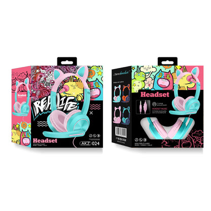 Casque Oreilles de chat Bluetooth avec micro AKZ-024
