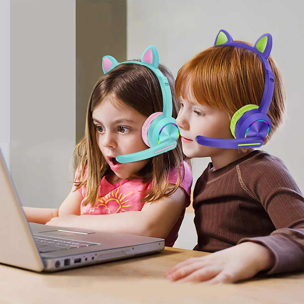 Casque Oreilles de chat Bluetooth avec micro AKZ-024