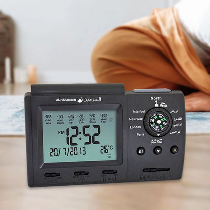 Horloge Numérique Islamique Al-Harameen avec Adhan – ساعة أذان رقمية إسلامية من الحرمين