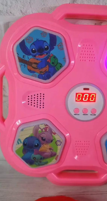 Machine de Boxe Stitch Musicale Rose – آلة الملاكمة الموسيقية للأطفال