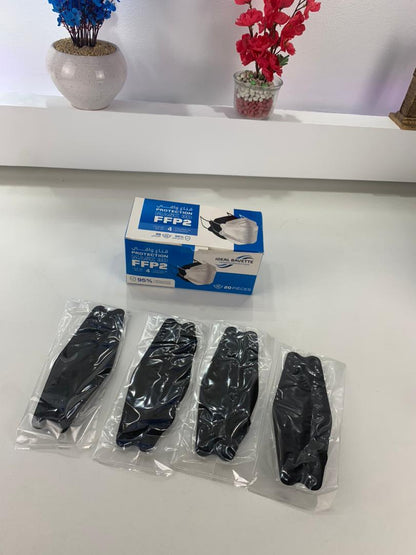 Lot de 20Pcs Bavettes 3D FFP2 à Quatre couches - علبة كمامات سوداء عالية الجودة