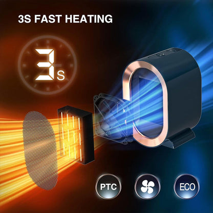 Chauffage soufflant rapide 1200 W idéal pour la maison ou le bureau – سخان كهربائي محمول