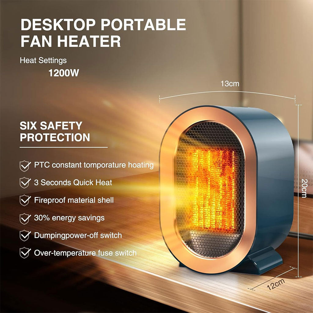 Chauffage soufflant rapide 1200 W idéal pour la maison ou le bureau – سخان كهربائي محمول