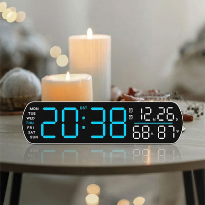 Horloge numérique LED générique avec alarme et station météo intégré – ساعة رقمية لتزيين المكتب
