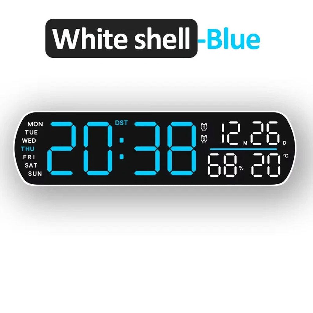Horloge numérique LED générique avec alarme et station météo intégré – ساعة رقمية لتزيين المكتب