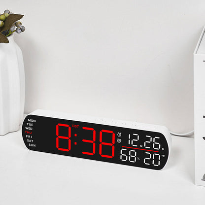 Horloge numérique LED générique avec alarme et station météo intégré – ساعة رقمية لتزيين المكتب