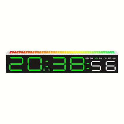 Horloge numérique LED générique avec capteur de rythme musicale – ساعة رقمية لتزيين المكتب