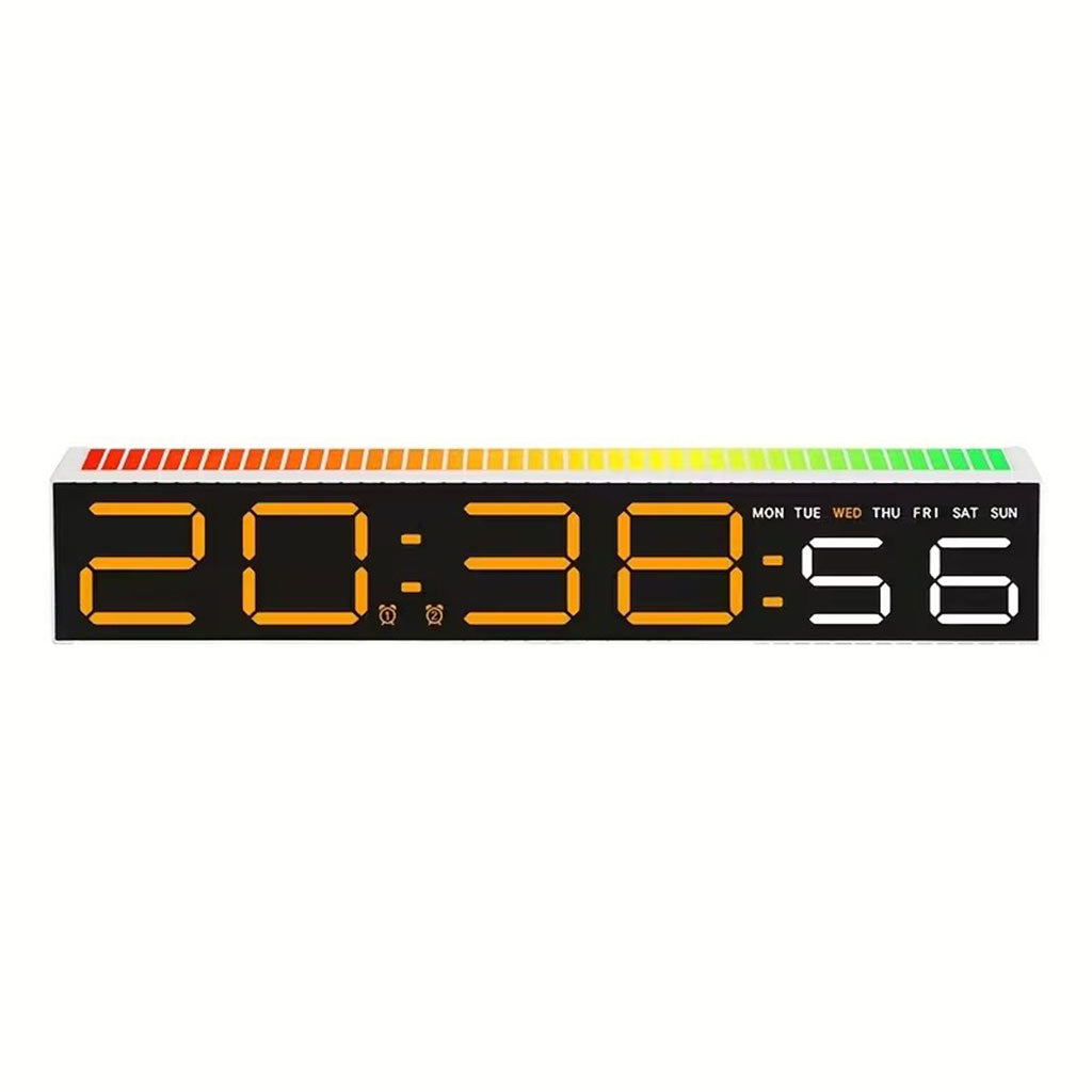 Horloge numérique LED générique avec capteur de rythme musicale – ساعة رقمية لتزيين المكتب