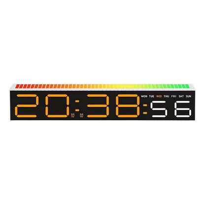 Horloge numérique LED générique avec capteur de rythme musicale – ساعة رقمية لتزيين المكتب