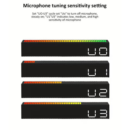 Horloge numérique LED générique avec capteur de rythme musicale – ساعة رقمية لتزيين المكتب