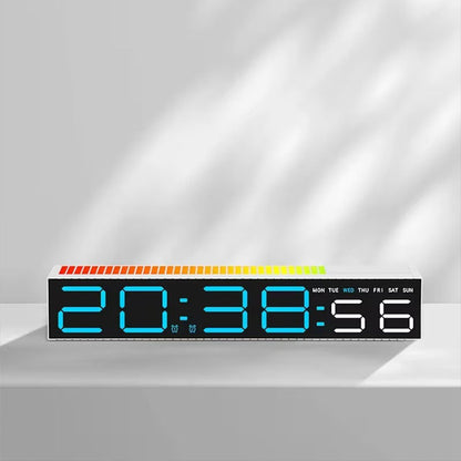 Horloge numérique LED générique avec capteur de rythme musicale – ساعة رقمية لتزيين المكتب