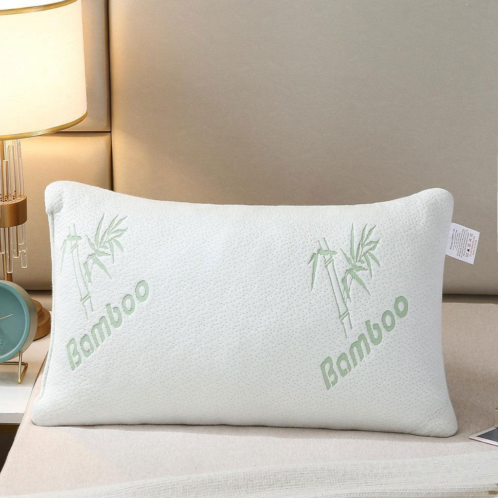 Oreiller hypoallergénique en mousse à mémoire de forme et à l'aloe vera de bambou pour un confort rafraîchissant