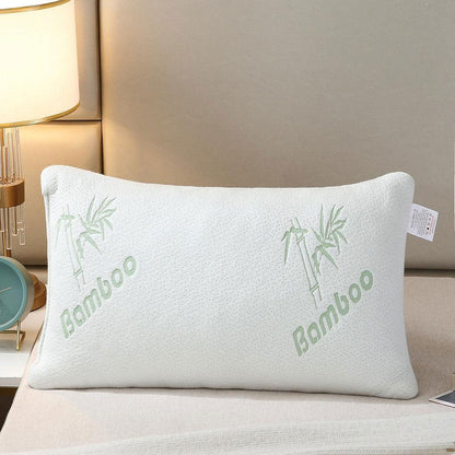 Oreiller hypoallergénique en mousse à mémoire de forme et à l'aloe vera de bambou pour un confort rafraîchissant