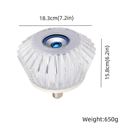 Ampoule musicale LED haut-parleur intégré Crystal Avec Bluetooth et télécommande 24W