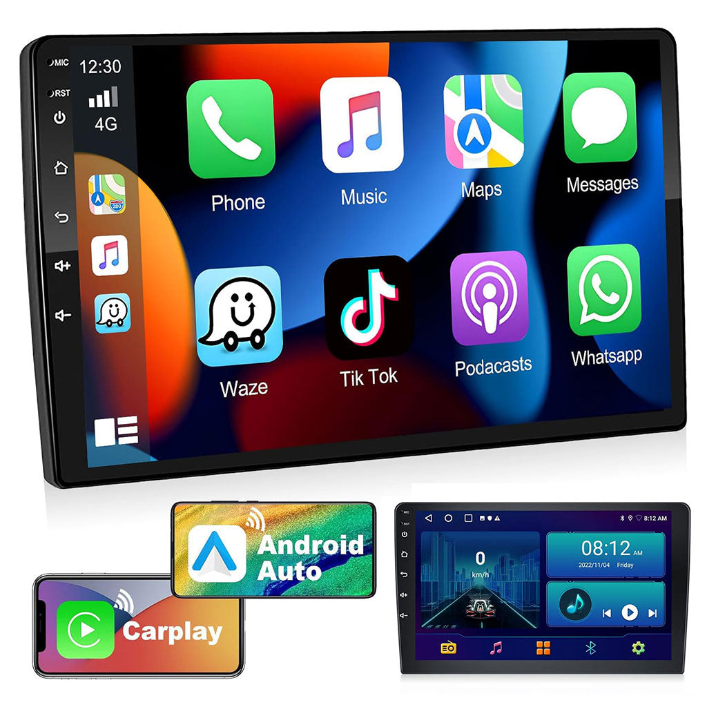 Écran de voiture Android de 10,1 pouces compatible Apple CarPlay Android Auto – شاشة ذكية للسيارة تنزوت