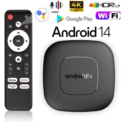 Android TV Box Connectée avec Télécommande Vocale 2+16GB – جهاز ميديا ذكي تنزوت