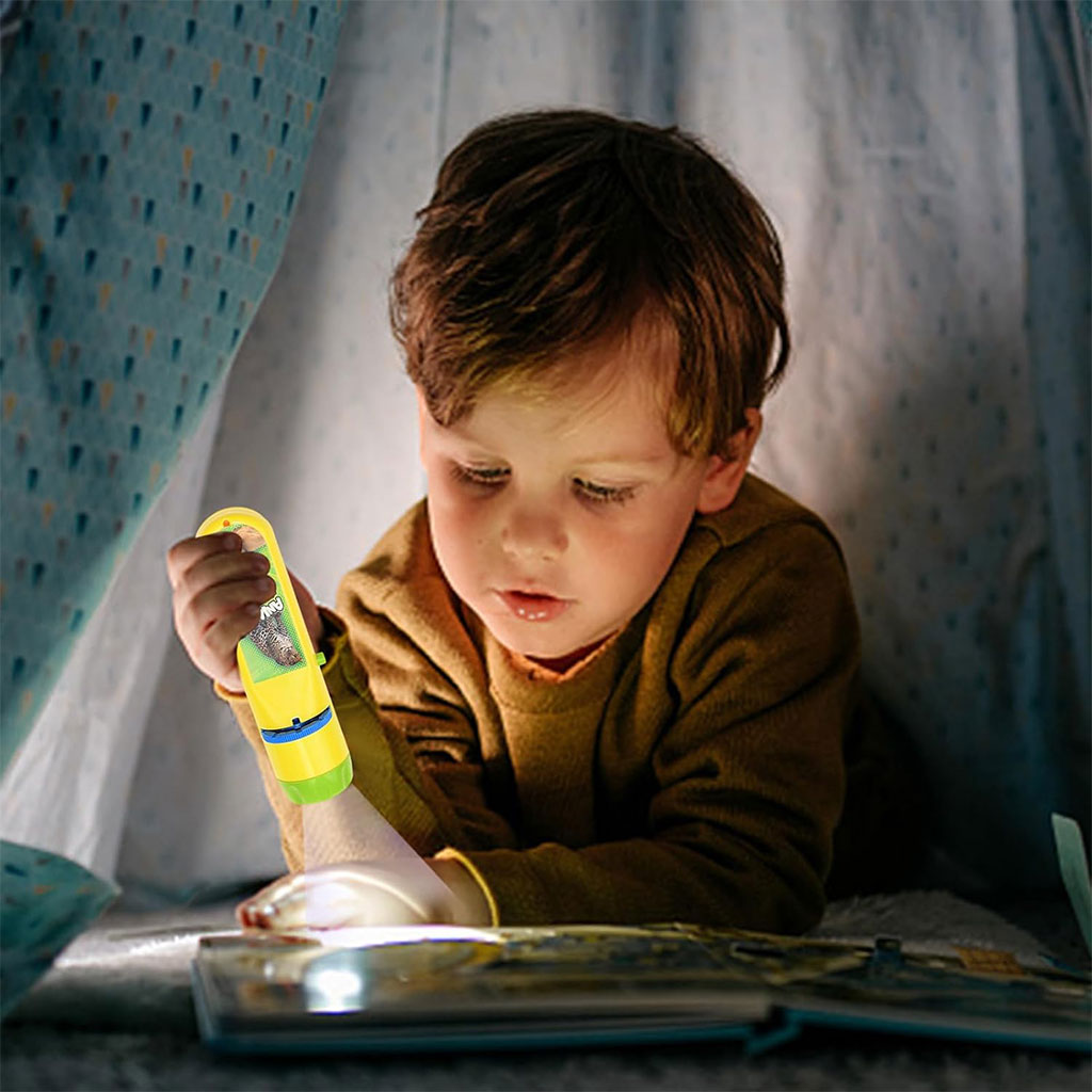 Projecteur Lampe de Poche pour Enfants avec 3 disques 24 Images - جهاز عرض الصور الملونة