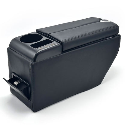 Organisateur de Console Centrale Voiture avec Accoudoir et Porte-Gobelet USB – منظم أغراض ومسند سيارة