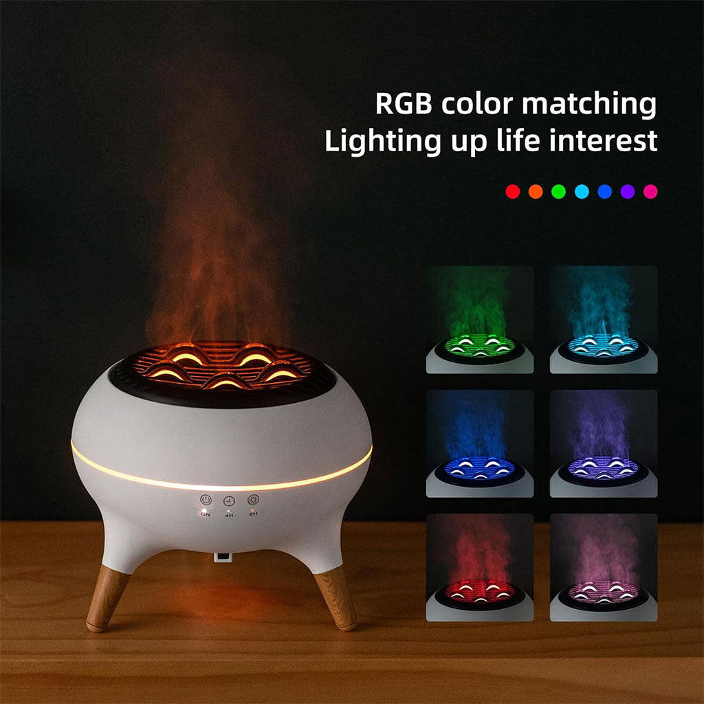 Diffuseur d’huiles essentielles ultrasonique 350 ml avec télécommande et lumières – جهاز تعطير الجو