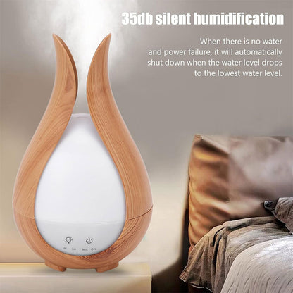 Humidificateur à Grain de Bois 200ml avec 7 Lumières de Couleur – معطر جو في الغرف