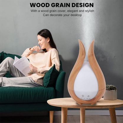 Humidificateur à Grain de Bois 200ml avec 7 Lumières de Couleur – معطر جو في الغرف