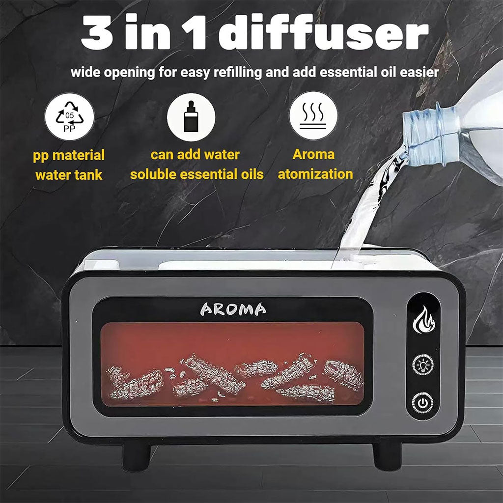 Diffuseur d’huiles essentielles et humidificateur à flamme