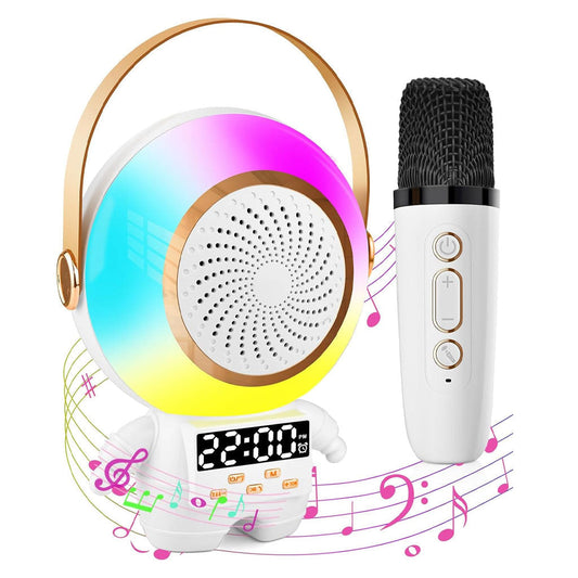 Haut-parleur Bluetooth karaoké astronaute avec microphone et réveil intégré تنزوت