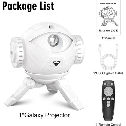 Projecteur Galaxie Astronaute éclairage étoilé réglable à 360° avec télécommande – جهاز عرض نجوم ومكبر صوت