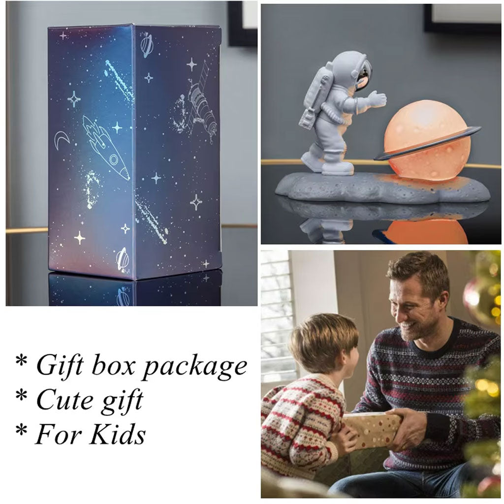 Astronaute Veilleuse Décoration De Bureau Lune Spaceman Résine