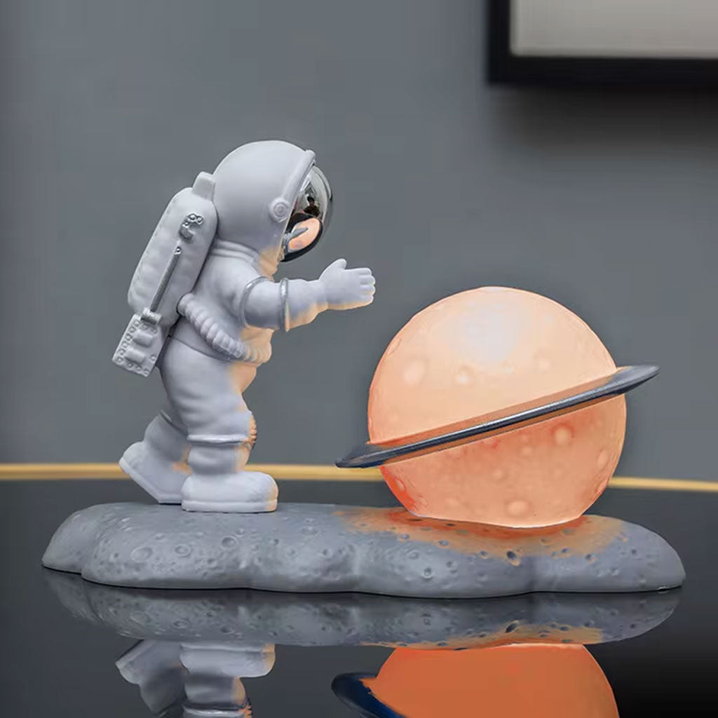 Astronaute Veilleuse Décoration De Bureau Lune Spaceman Résine تنزوت