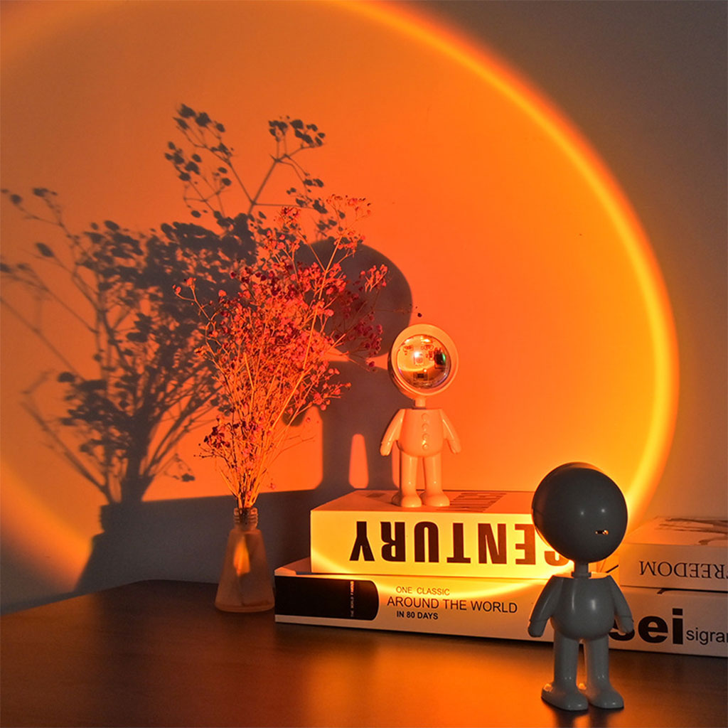 Astronaute Lampe de coucher de soleil pour chambre et décoration intérieure