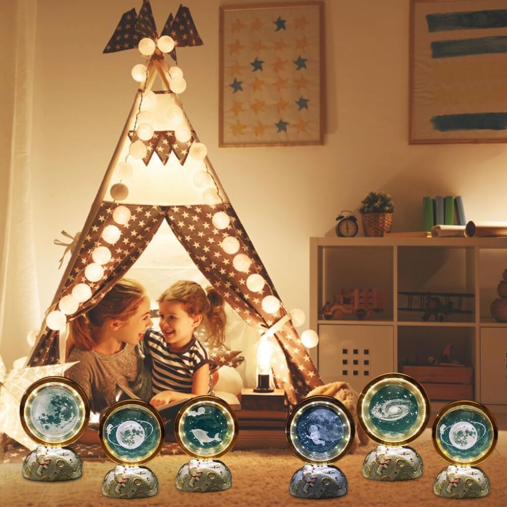 Lampe Astronut 3D Cristal – مصباح كروي ثلاثي الأبعاد للفضائي
