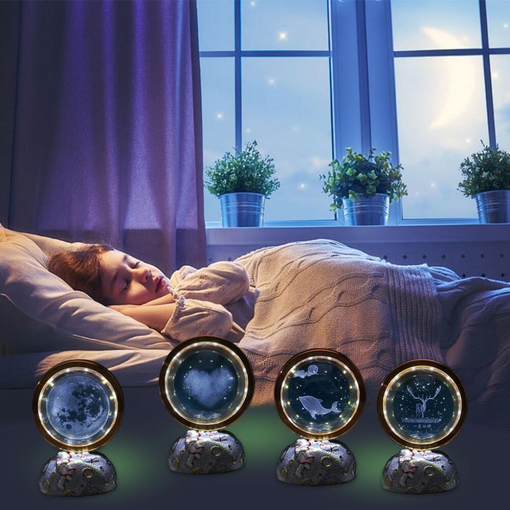 Lampe Astronut 3D Cristal – مصباح كروي ثلاثي الأبعاد للفضائي