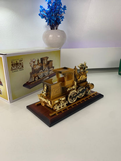 Boîte à Musique Locomotive Mobile en Bronze – علبة موسيقى قاطرة متحركة