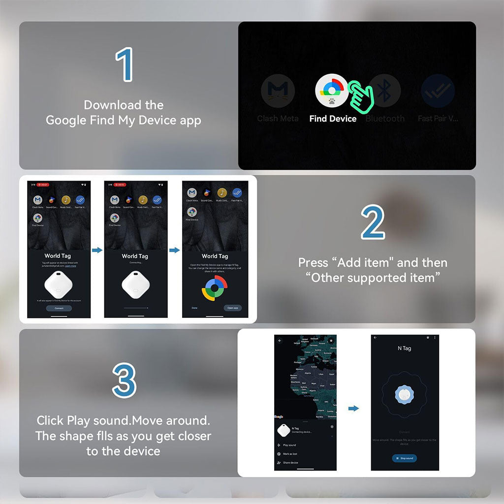 AXIOM GPS Tag Fonctionne avec l’application Google Find My Device – جهاز تعقب ذكي