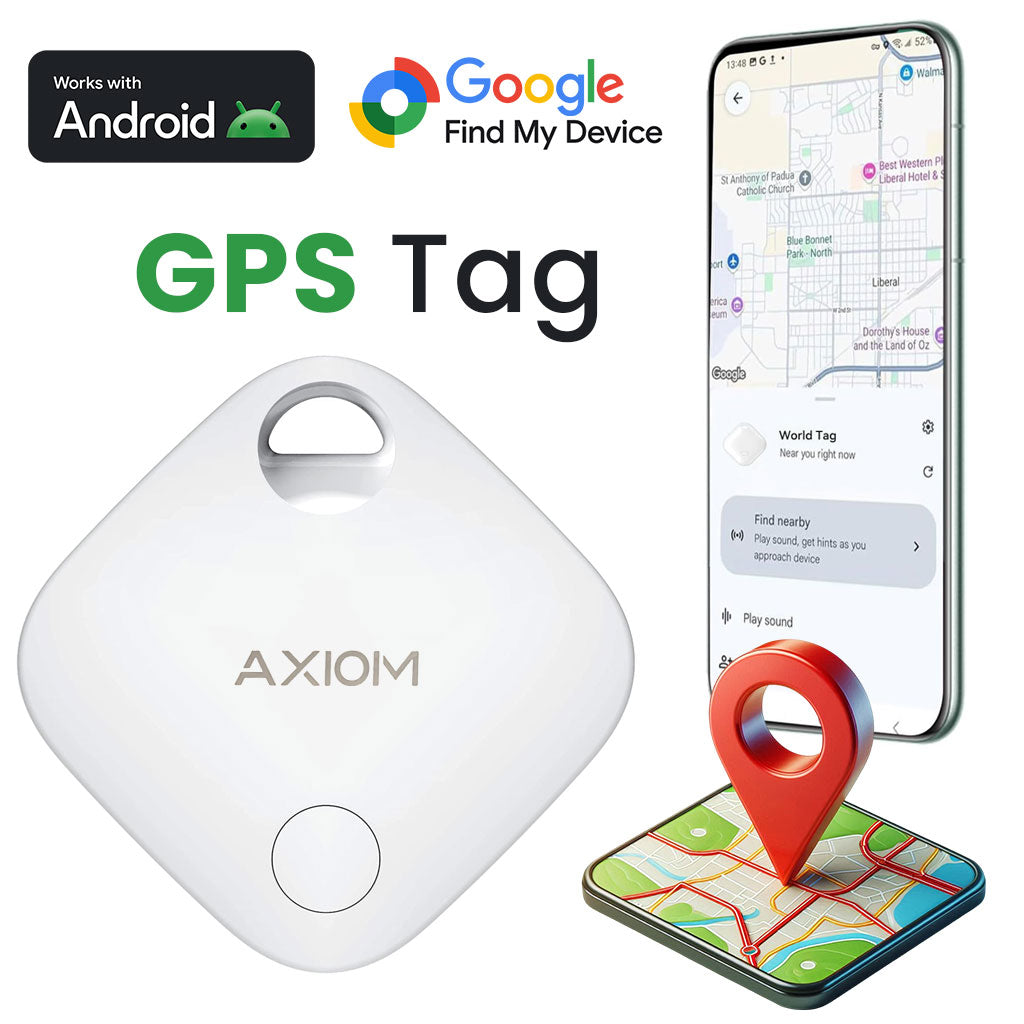 AXIOM GPS Tag Fonctionne avec l’application Google Find My Device – جهاز تعقب ذكي تنزوت