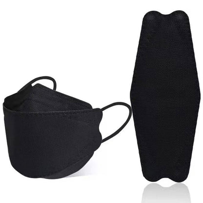 Lot de 20Pcs Bavettes 3D FFP2 à Quatre couches - علبة كمامات سوداء عالية الجودة