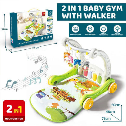 Tapis de marche 2 en 1 pour enfants avec jouets pour bébés – بساط ألعاب ومشاية للأطفال - تنزوت