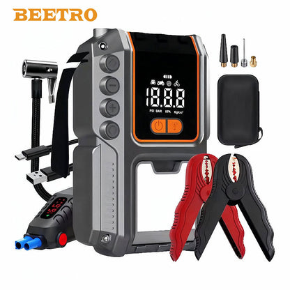 Booster Batterie 23800mAh avec gonfleur de pneu LED Light Beetro BE170 – جهاز تعزيز البطارية مع نافخ عجلات 4في1 - تنزوت