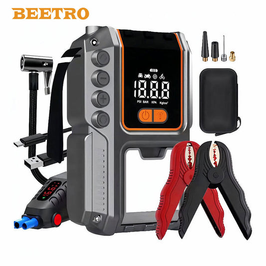 Booster Batterie 23800mAh avec gonfleur de pneu LED Light Beetro BE170 – جهاز تعزيز البطارية مع نافخ عجلات 4في1 - تنزوت
