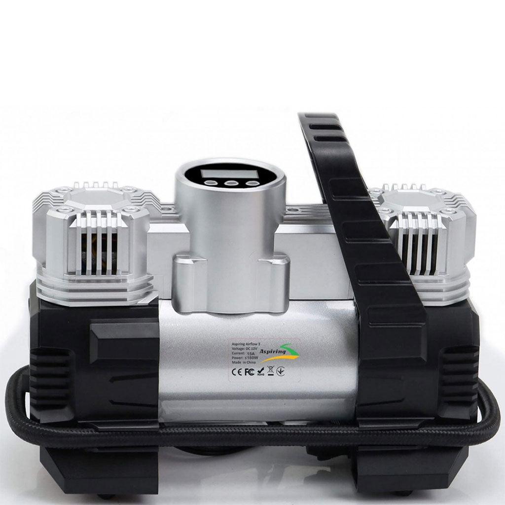 Compresseur de voiture à double piston écran LCD 180W 150psi BE0171 – جهاز ضغط العجلات للسياراة