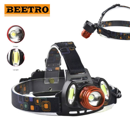 Lampe Frontale Lumineuse Sans Fil Avec 4 Modes D’eclairages Et Avec Zoom BEETRO LA-294 تنزوت