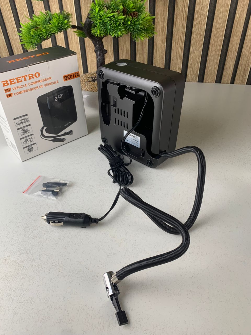 Compresseur de voiture écran LCD 100W 150psi BE0174 – جهاز ضغط العجلات للسياراة