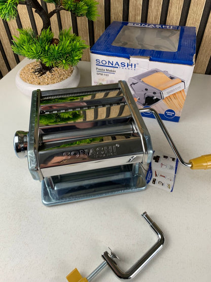 Machine À Pâtes et Nouilles Manuelle 3en1 Sonashi SPM-151 – ماكينة تحضير العجائن