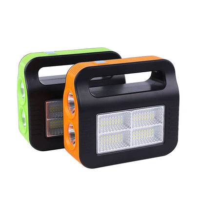 Kit Panneau Solaire portable avec Torche LED Rechargeable et 2 Lampes – طقم مصباح يعمل بالطاقة الشمسية